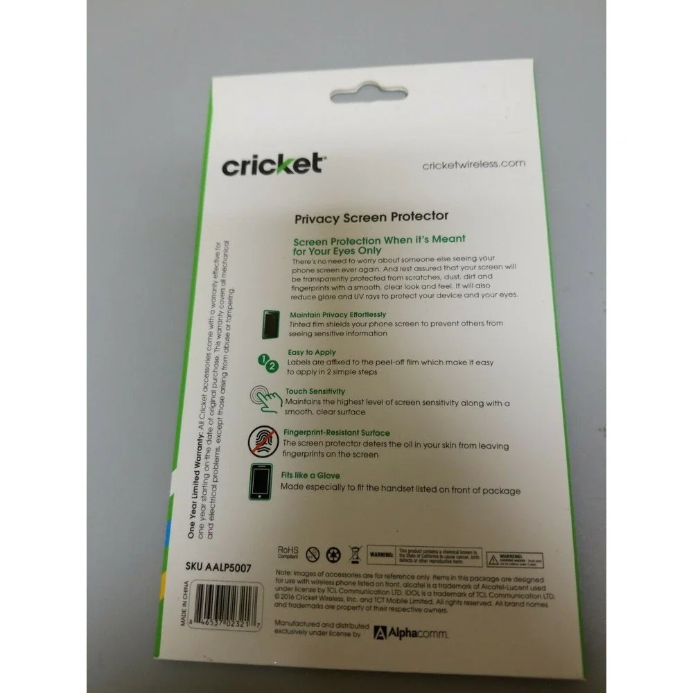 Alcatel Idol 4s Clear Screen Protector Film Cover Pack New in Package Cricket